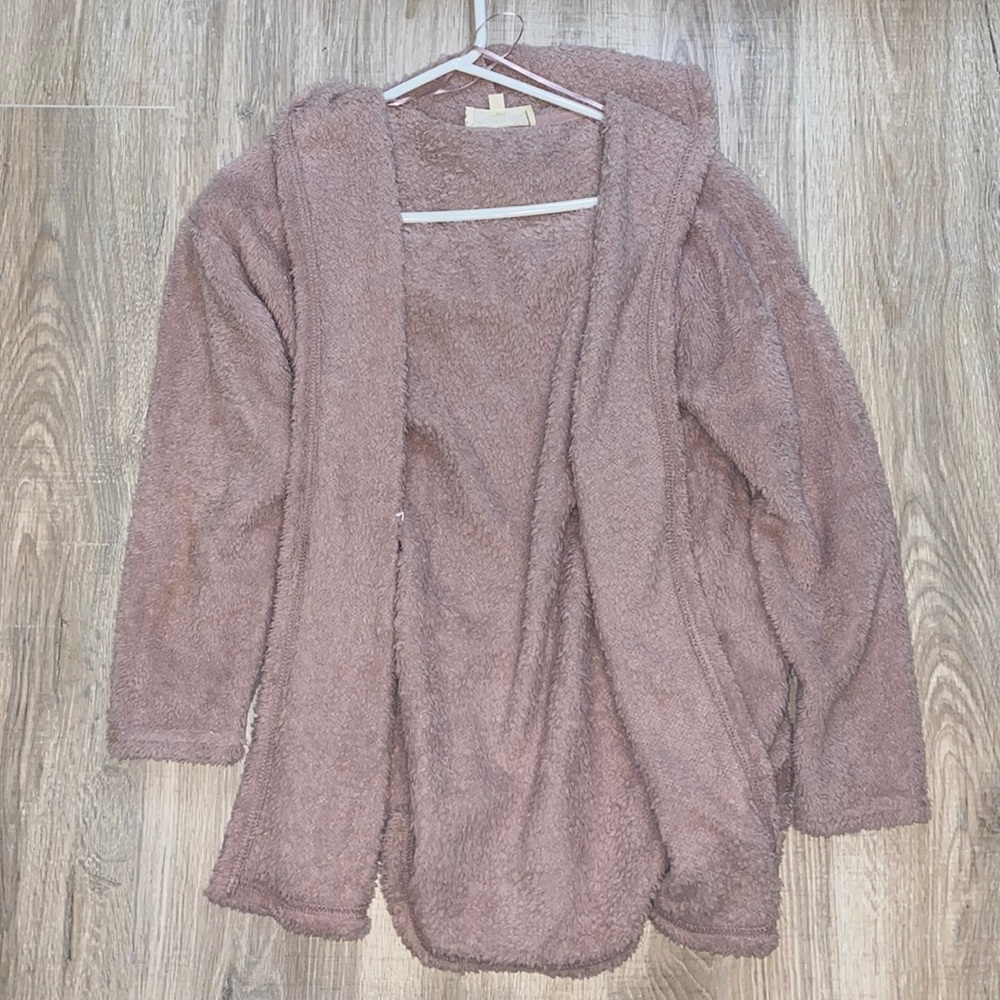 Pink wool cardigan
